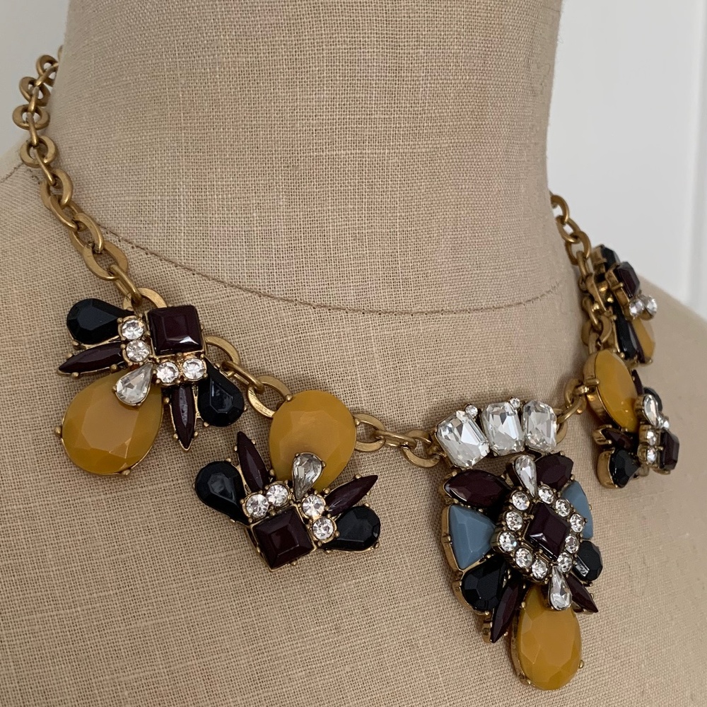 J. Crew Butterfly Bumblebee Statement Necklace - image 3